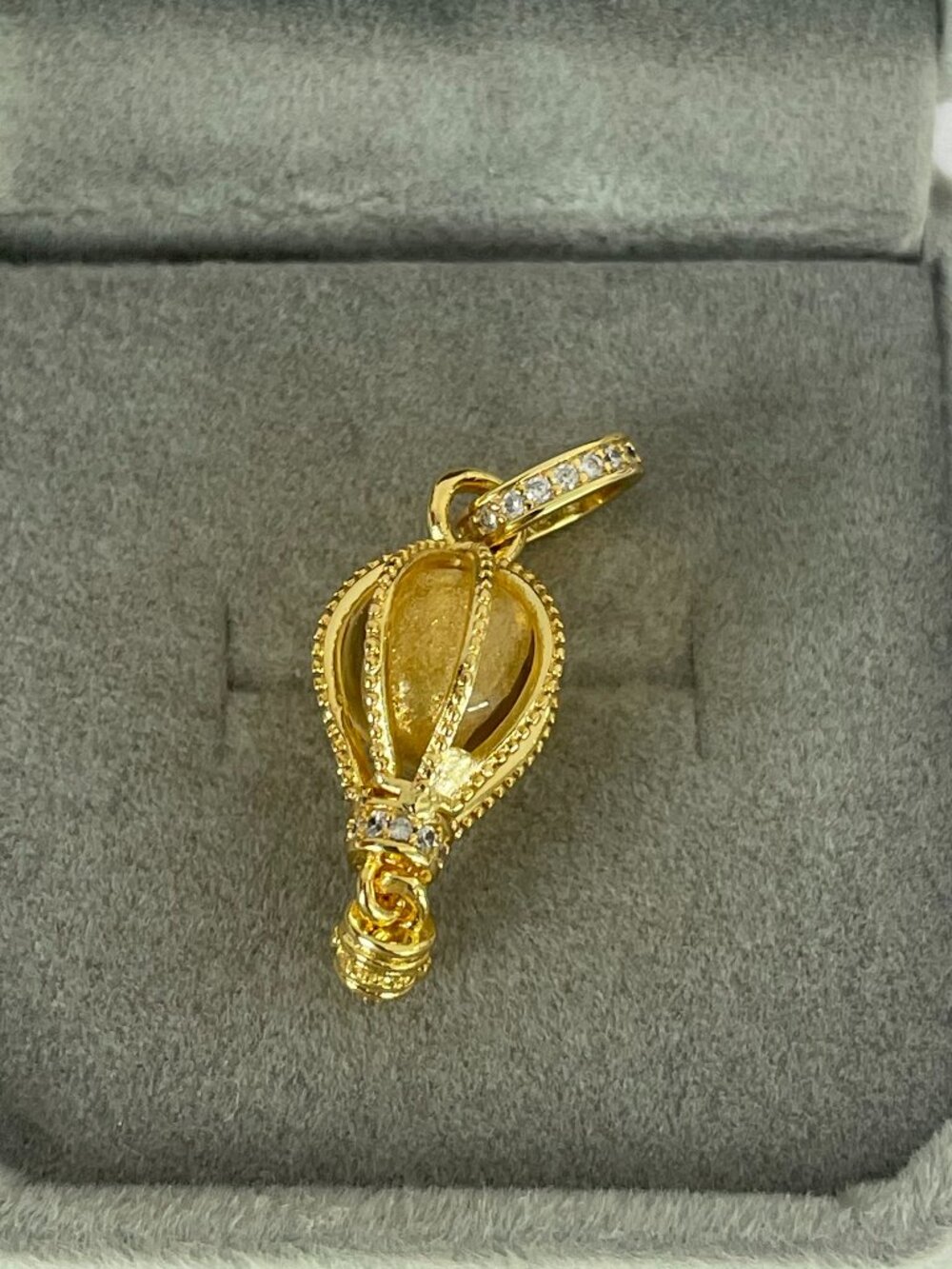 Pandora Sparkling Clear Hot Air Balloon Dangle Charm